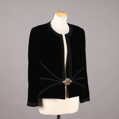 Vintage Jacket Velvet Embroideries UK Size 14 1930s-1940s