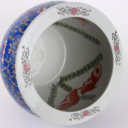 Jarrón Cachepot de Porcelana con Soporte