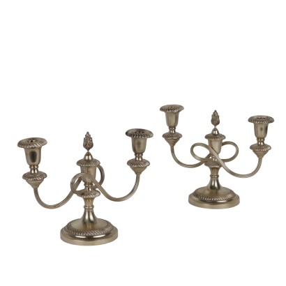 Antique Candelabra Pampaloni Silver Florence Italy XX Century