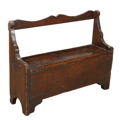 Banc Ancien Châtaignier Italie XIXe-XXe Siècle