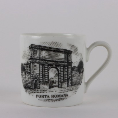 Seis tazas de café Piero Fornasetti,Piero Fornasetti,Piero Fornasetti,Piero Fornasetti,Piero Fornasetti,Piero Fornasetti