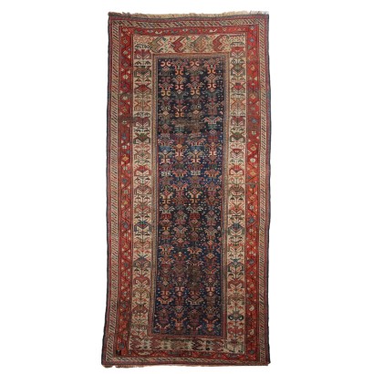 Antique Malayer Carpet Cotton Wool Heavy Knot Iran 114 x 52 In