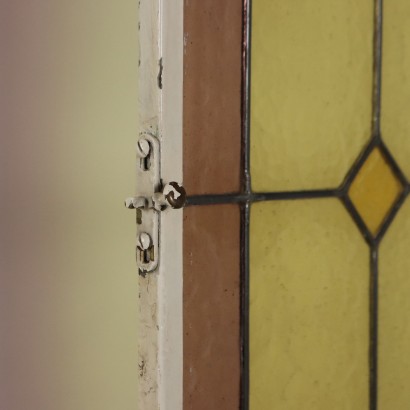 Pair of stained glass windows, Pair of Art Nouveau stained glass windows