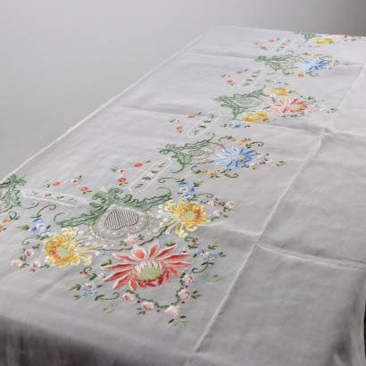 Clothing - White - First,Tablecloth with 12 Napkins