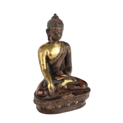 Sculpture Ancienne Buddha Shakyamuni Bronze XIXe Siècle