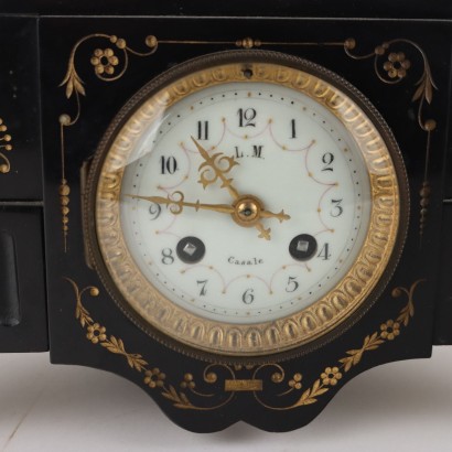 Black Marble Table Clock