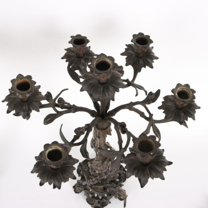 Pair of Bronze Candelabra