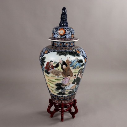 China Lidded Vase,Large Potiche with Lid