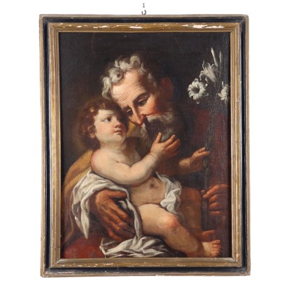 Painting of Saint Joseph and the Baby Jesus