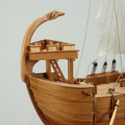 Norman Ship Model in Display Case