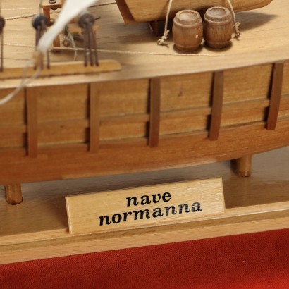 Norman Ship Model in Display Case