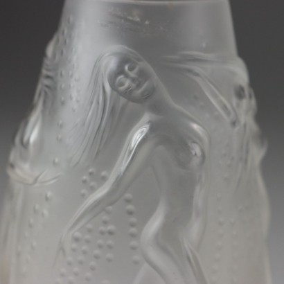 Lalique Single Flower Vase Nymphs Model