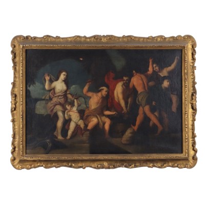 Tableau Ancien Sujét Mythologique Huile sur Toile XVIIe Siècle