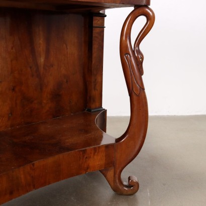 CONSOLE, Console in mahogany and mahogany feather