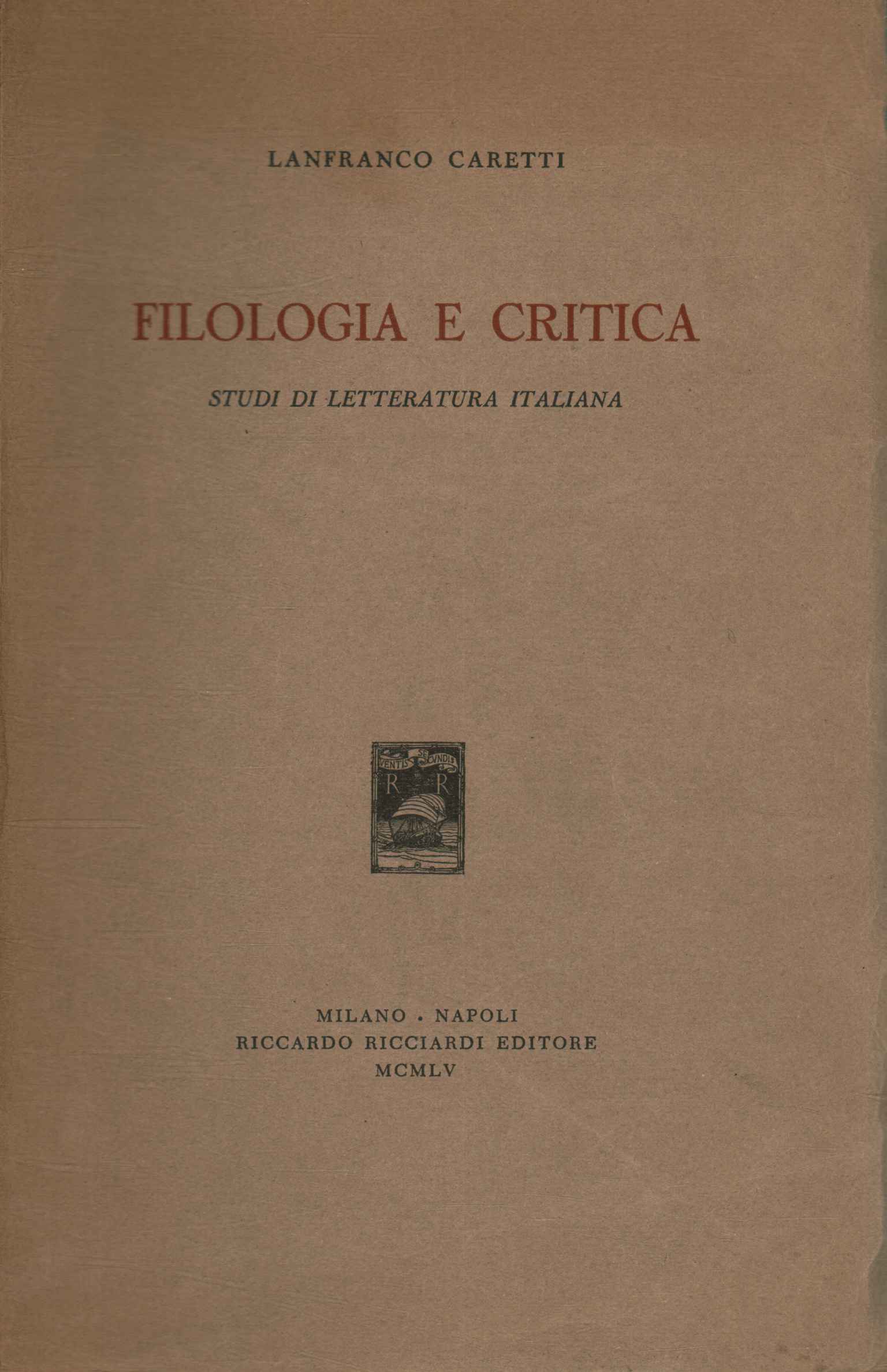 Philology and criticism