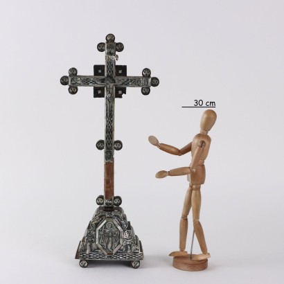 Crucifix in Wood and Mother of Pearl