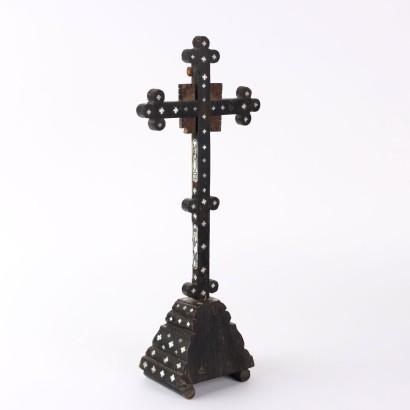 Crucifix in Wood and Mother of Pearl