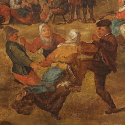 Pintura de una fiesta del pueblo.