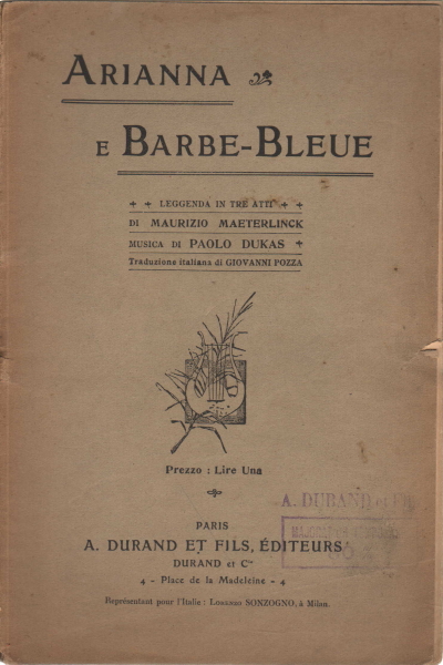 Arianna et Barbe-Bleue, Maurizio Maeterlinck