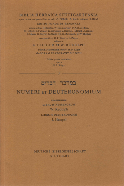 Numeri et Deuteronomium, H. P. Rüger