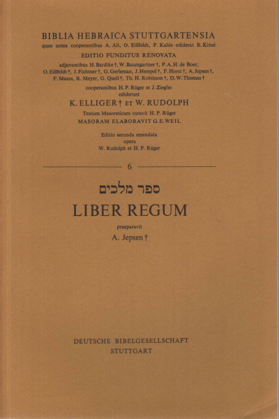 Liber regum, W. Rudolph et H. P. Rüger