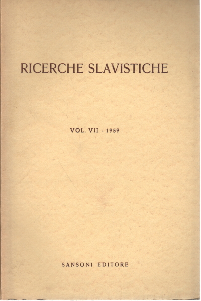 Research slavistiche Vol. 7, AA.VV.