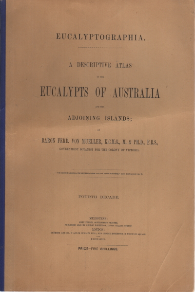 Un atlas descriptivo de los eucaliptos de Australia, AA.VV.