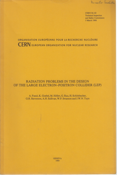 Radiation problems in the design of the large elec, AA.VV.