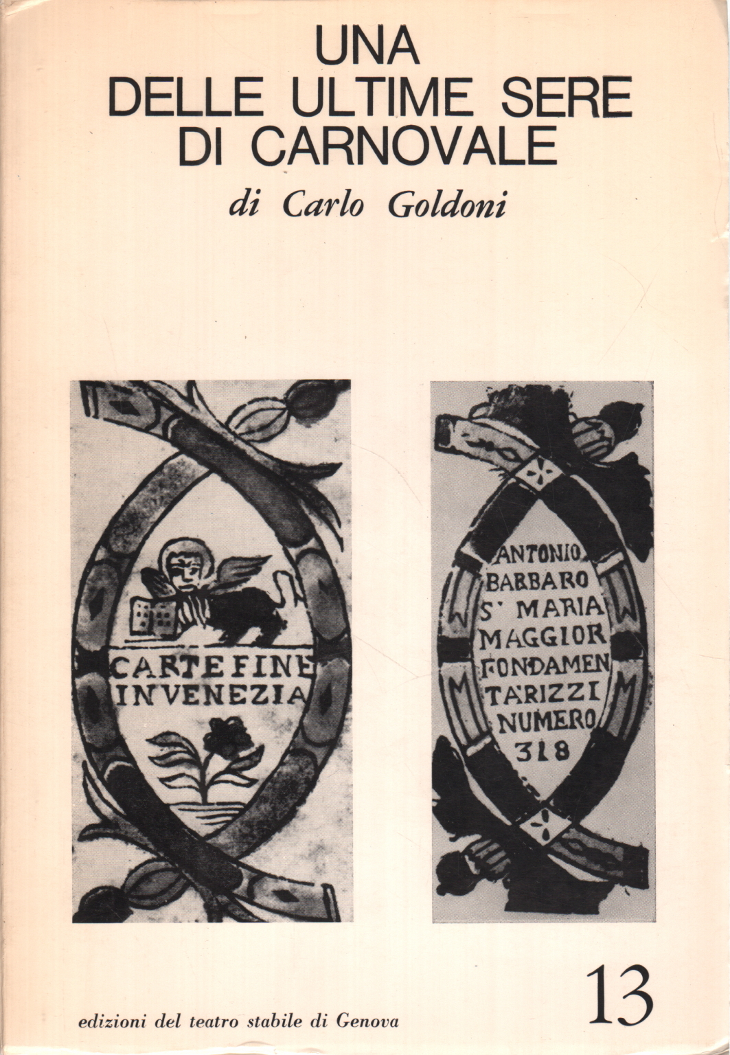 One of the last evenings of Carnovale, Carlo Goldoni