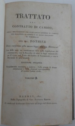 Trattato del contratto di cambio della negoziazio, Robert Joseph Pothier