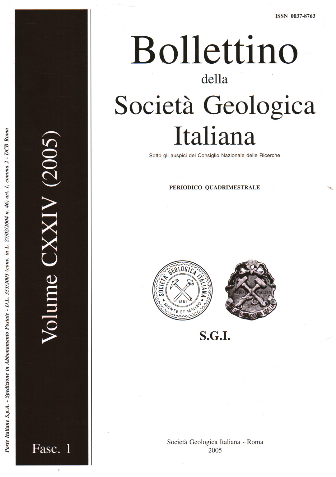 Bulletin de la Société Géologique italienne. Vol., s.un.