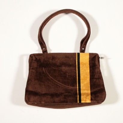 vintage, borsa vintage, vintage milano, vintage online, borsa vintage milano, moda vintage, borsetta vintage, vintage anni 50, vintage anni 60,Borsa Vintage in Velluto Marrone