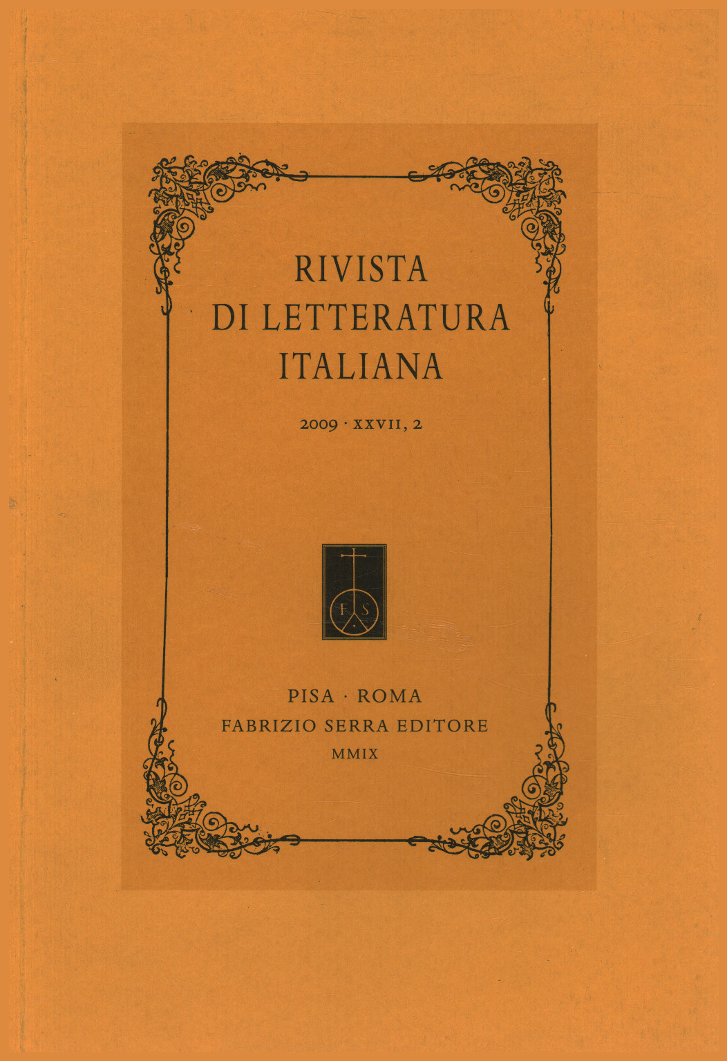 Zeitschrift für italienische literatur 2009,XXVII,2, s.zu.