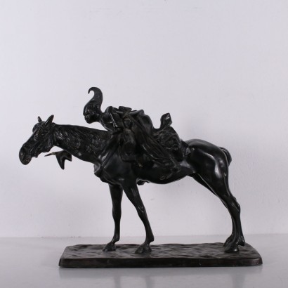 antigüedades, bronce, antigüedades de bronce, bronce antiguo, bronce antiguo italiano, bronce antiguo, bronce neoclásico, bronce del siglo XIX, Soldado a caballo