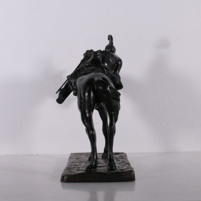 Soldat auf dem Pferd Bronze Italien XIX-XX Jhd