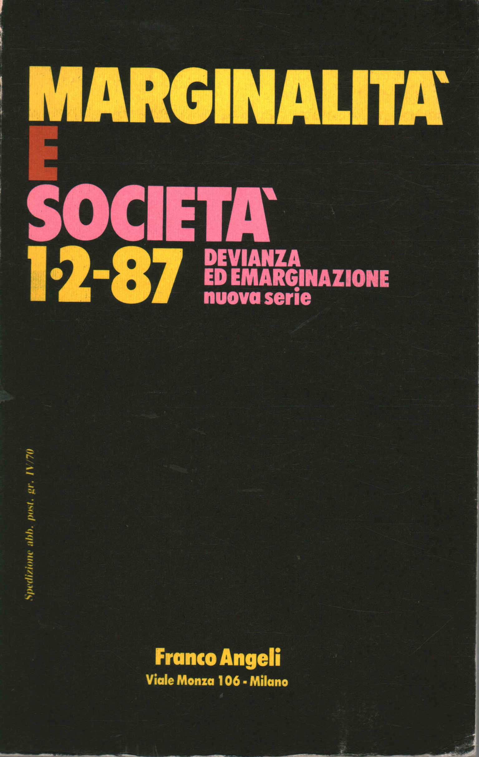 La marginalidad y la sociedad 1 2-87, AA.VV