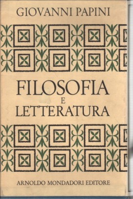 Filosofia e letteratura