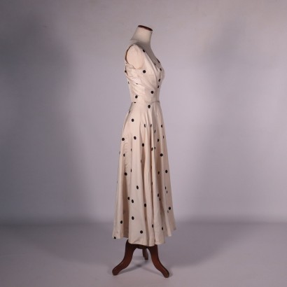 Robe de Cocktail Vintage Soie Milan Italie Années 50-60