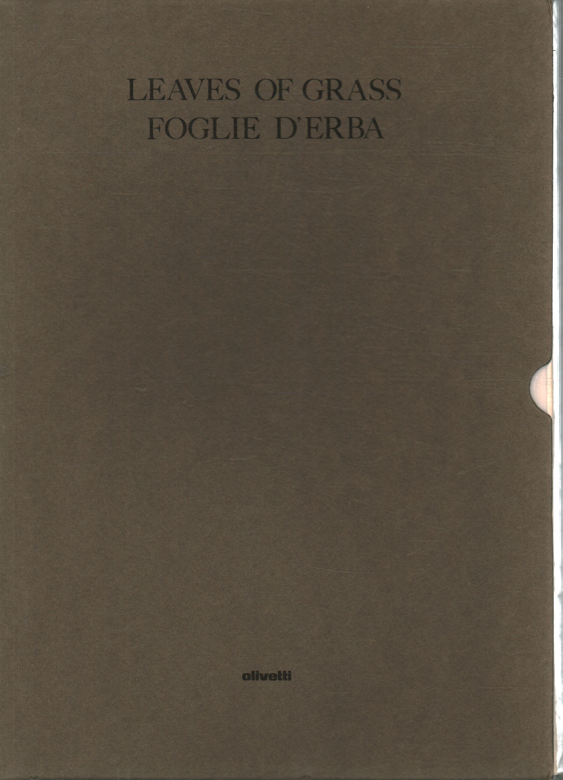 Leaves of grass - Foglie d erba, Walt Whitman