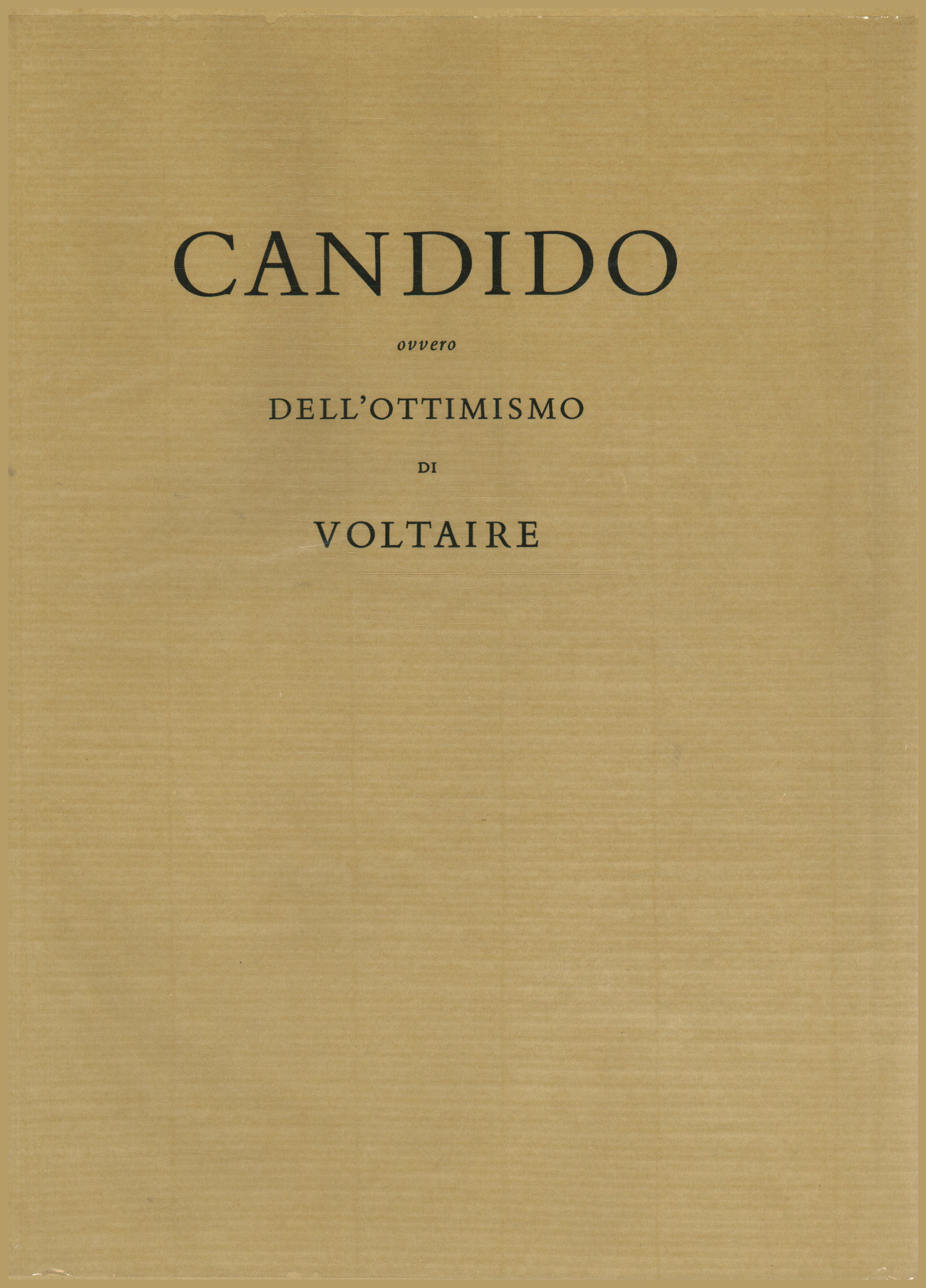 Cándido o el optimismo de Voltaire, AA.VV