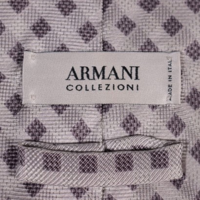 Cravate à Carreaux Armani Soie Milan Italie