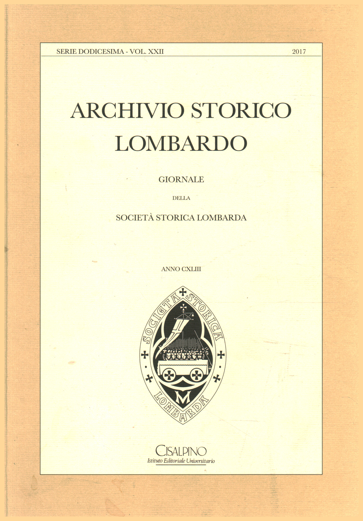 Archivo histórico lombardo. Periódico de sociedad, AA.VV