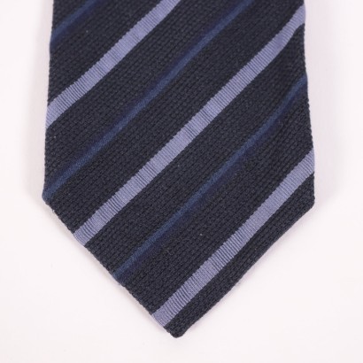 Armani Blue Striped Tie Milano Italy