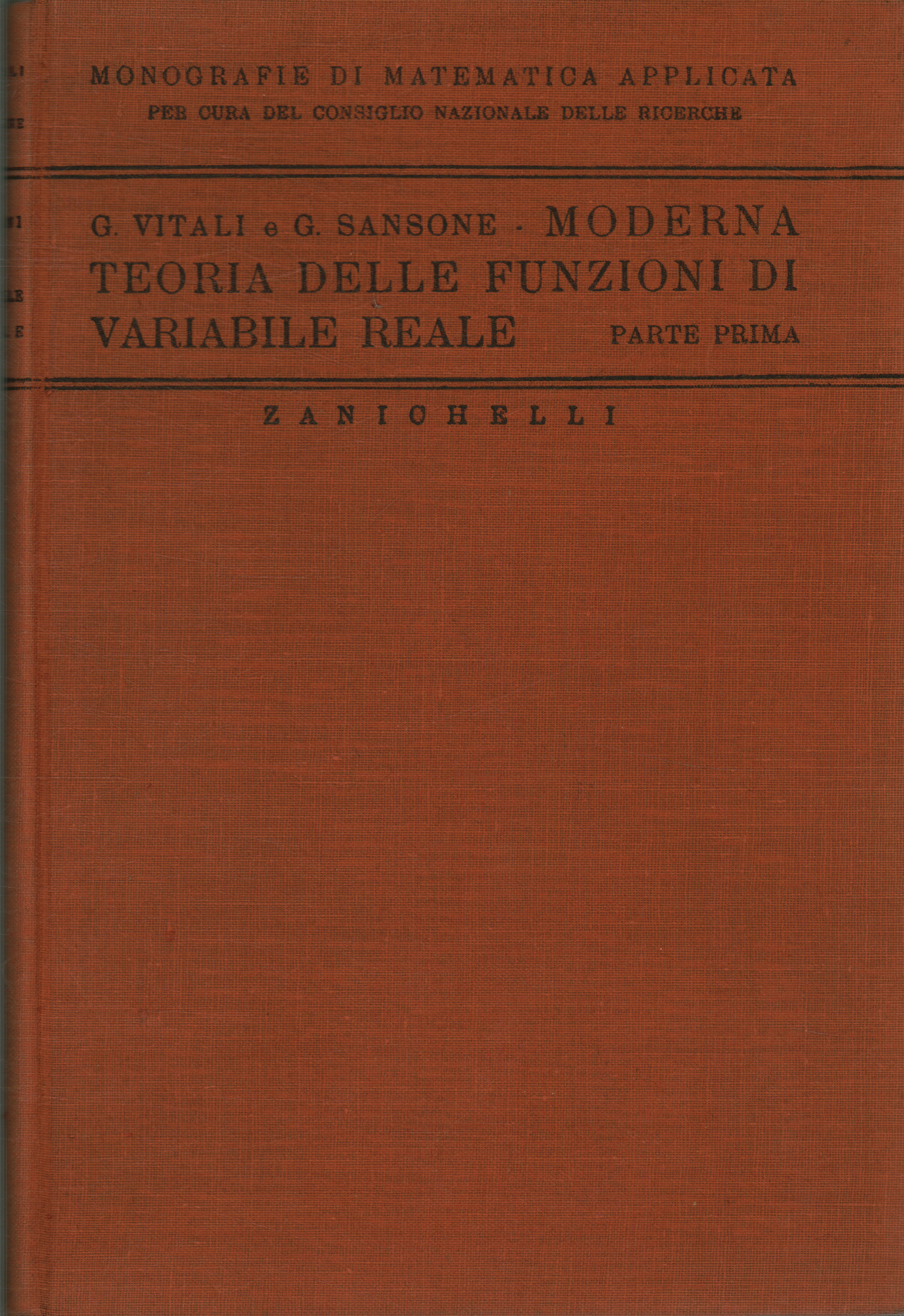 Modern theory of real variable functions (, G. Vitali G. Sansone