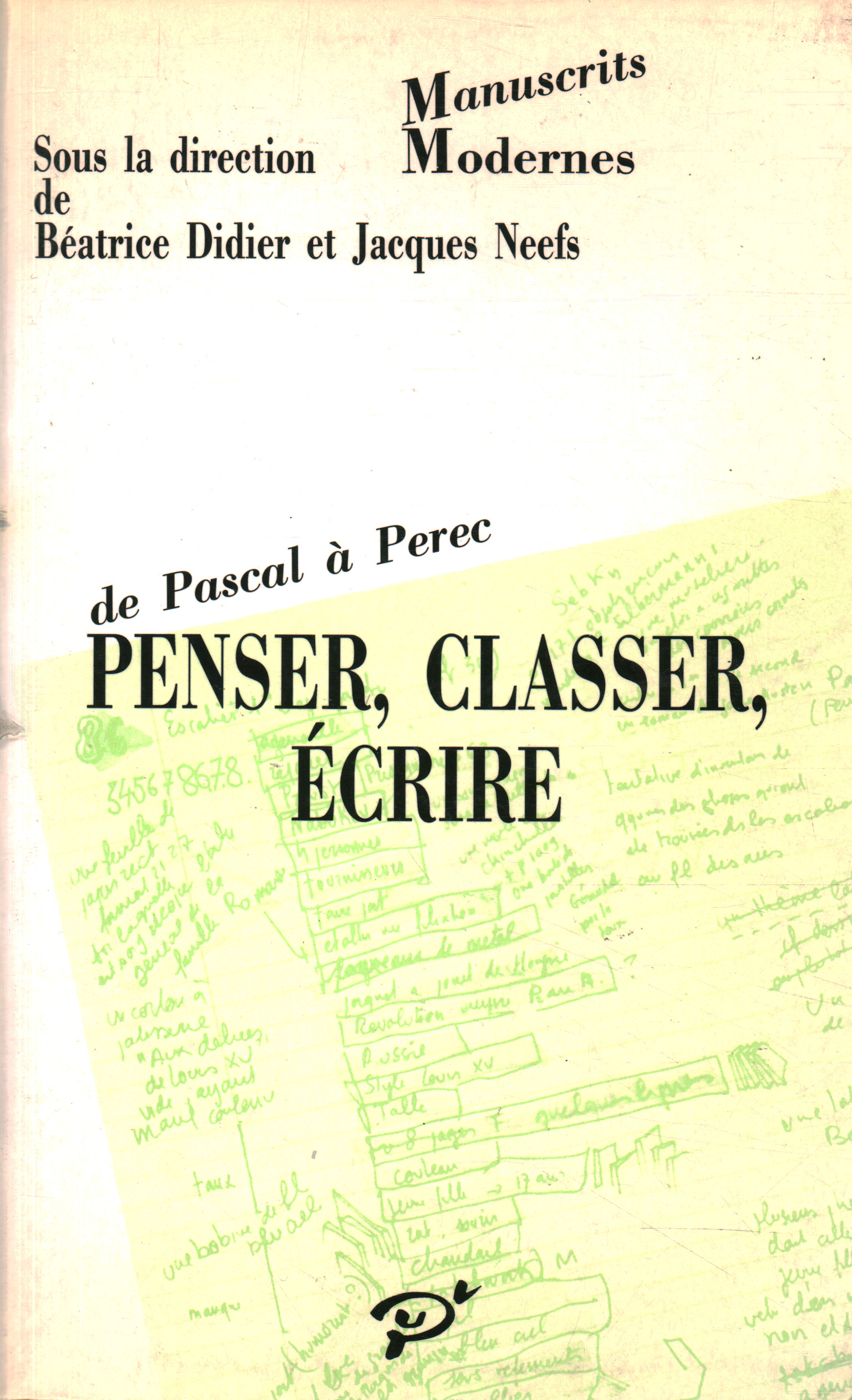 Penser, clasificador, écrire, Béatrice Didier Jacques Neefs