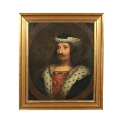 Portrait Of A Scottish Monarch Oil On Canvas 19th Century