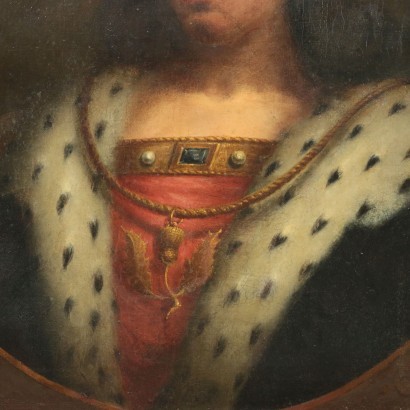 Portrait Of A Scottish Monarch Oil On Canvas 19th Century