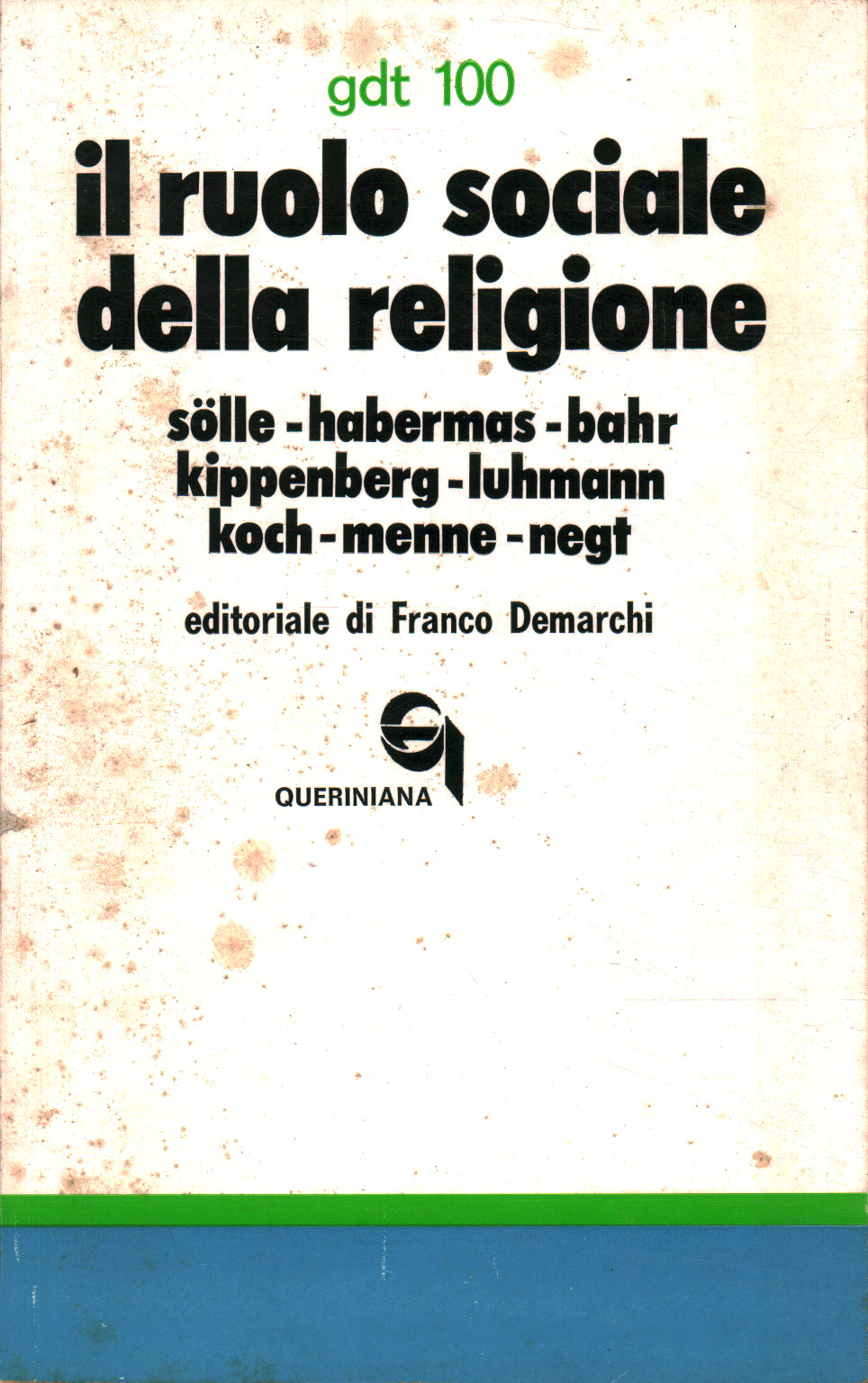 Il ruolo sociale della religione, AA. VV.