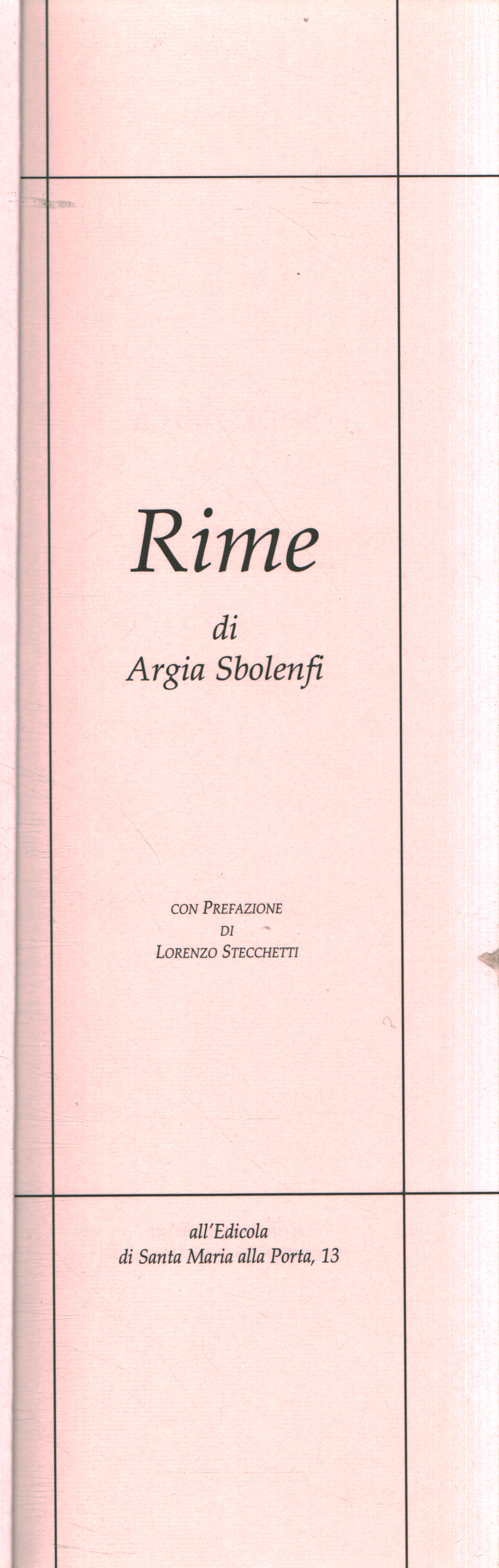 Rime di Argia Sbolenfi