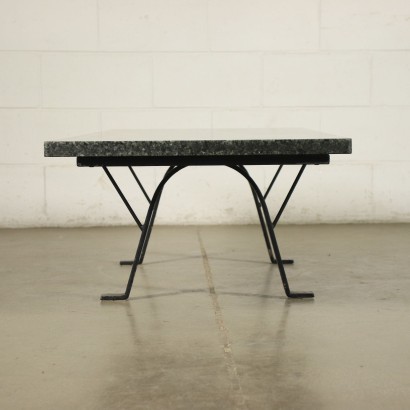 Coffee Table Marble Metal Italy 1970s-1980s